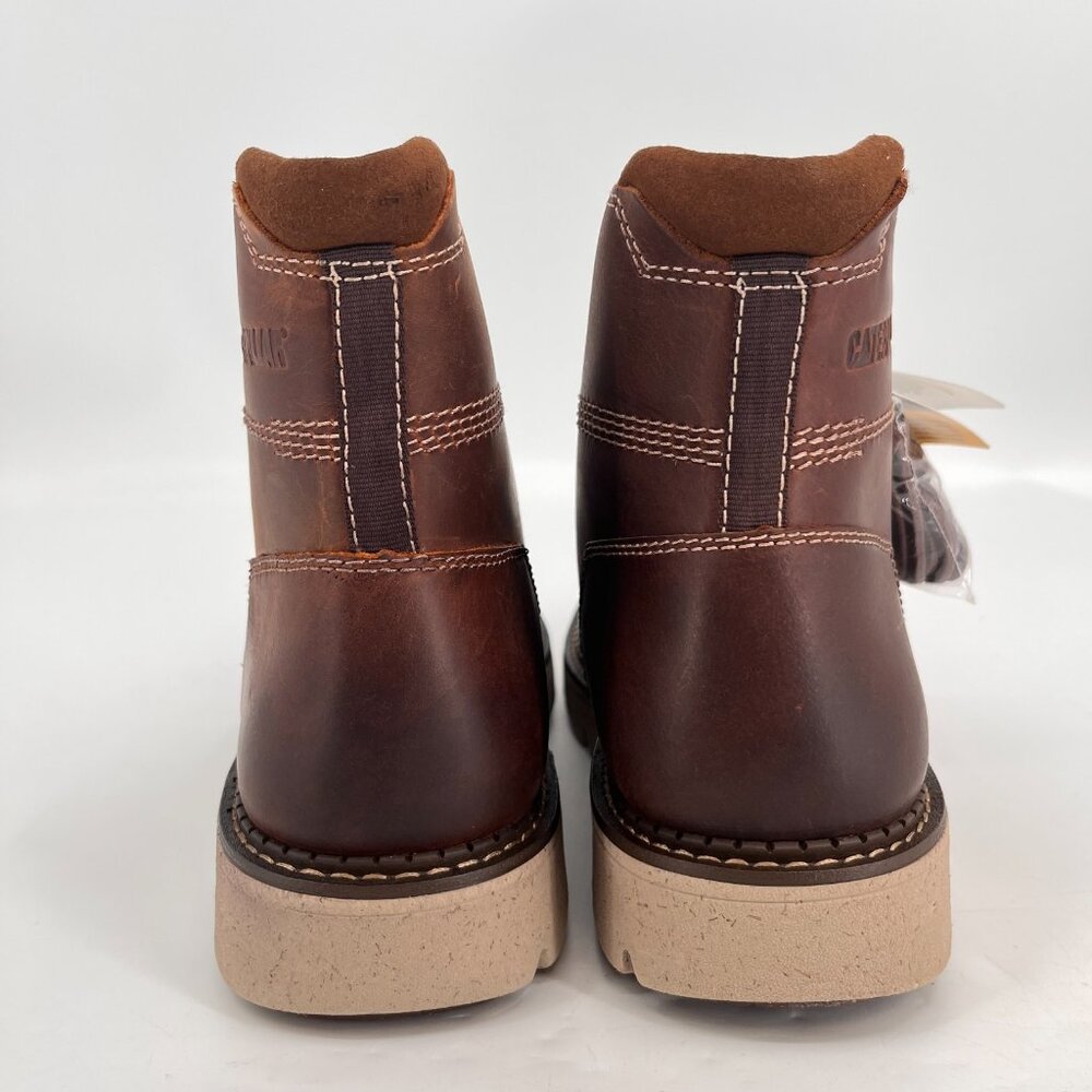 CAT Mens Covert Round Toe Lace up Boots Brown Size 11.5M New In Box - Picture 6 of 16